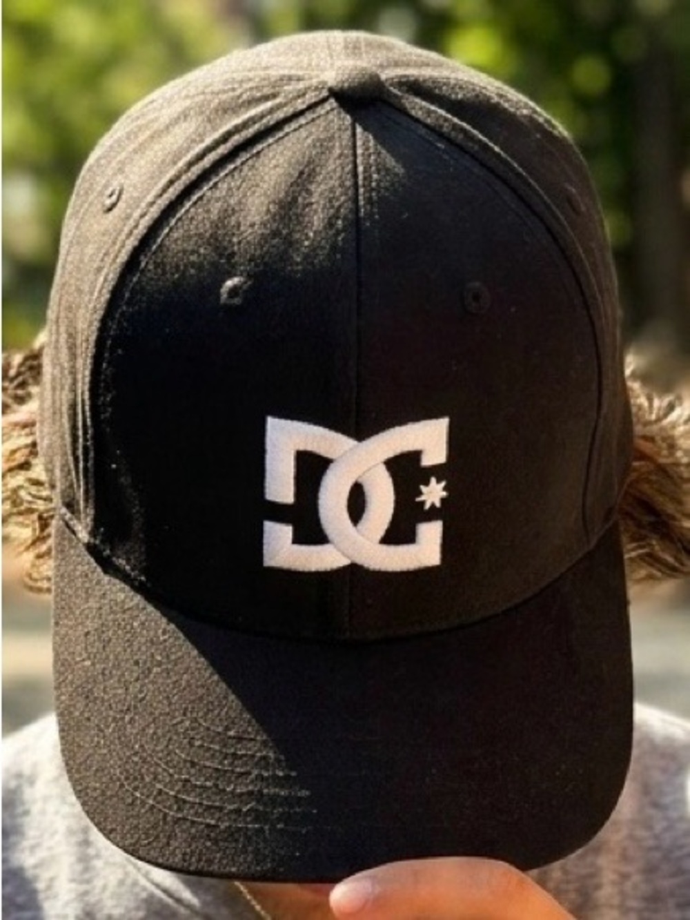 DC Shoes Co Black Adjustable Baseball Hat Cap Skater Snapback Embroidered EUC